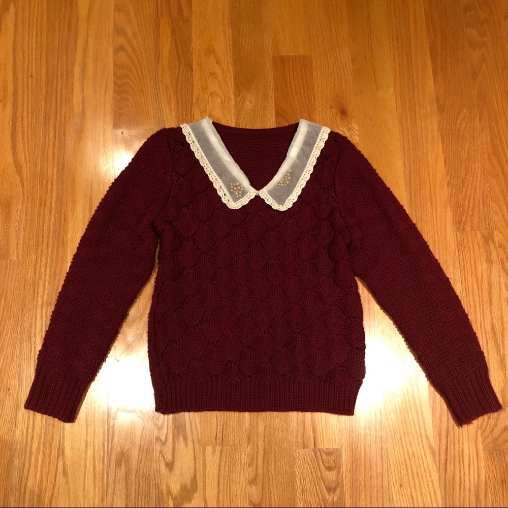 Burgundy sweater